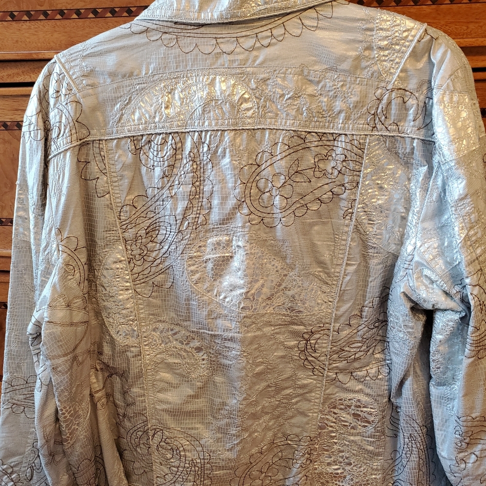 Chico's Silver Jacket - Picture 4 of 6